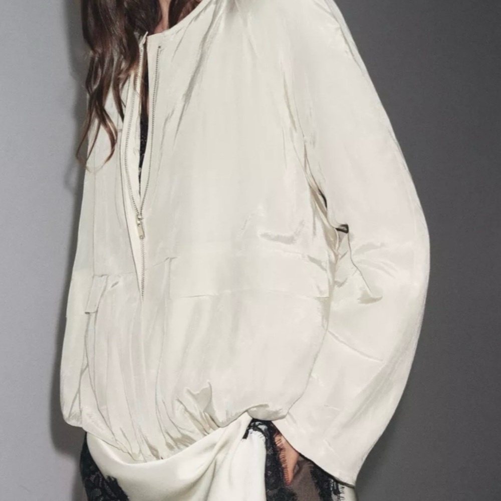 ZARA Collection Pocket Cream Jacket - Picture 4 of 12